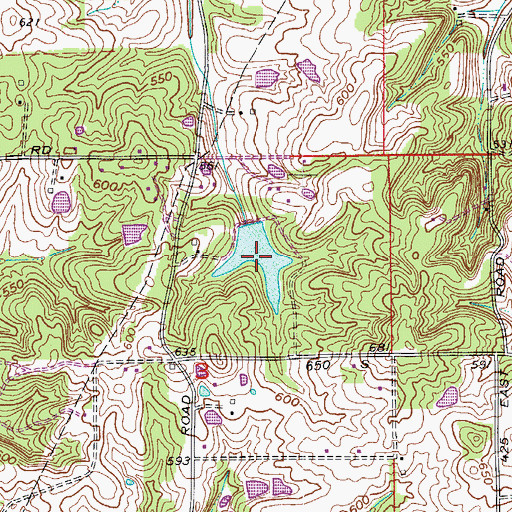 Topographic Map of Saint Anthony Conservation Club Lake, IN