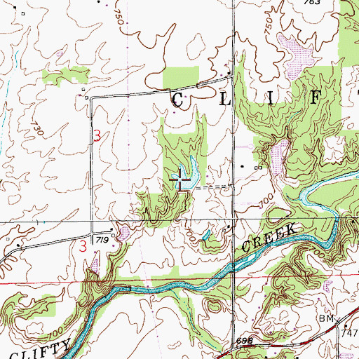 Topographic Map of Schultz Lake, IN