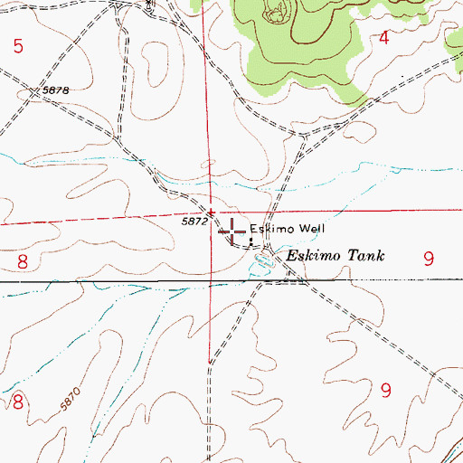 Topographic Map of Eskimo Well, AZ
