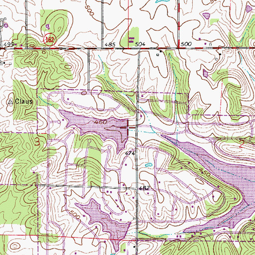 Topographic Map of Noel Lake Dam, IN