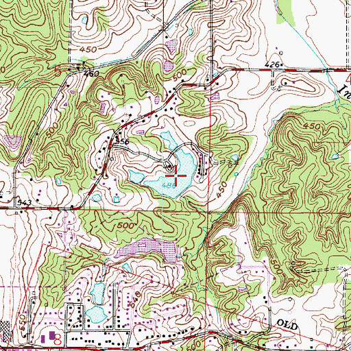 Topographic Map of Lake Gibson, IN