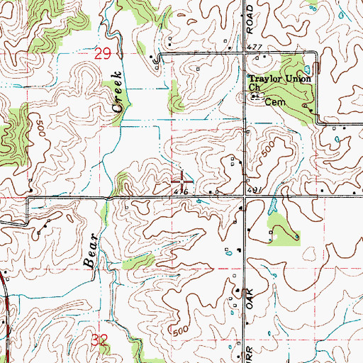 Topographic Map of Lake in the Woods Dam, IN