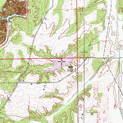 Topographic Map of Oxley Lake, IN