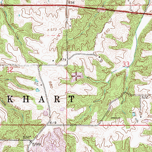 Topographic Map of Lake Molly, IN