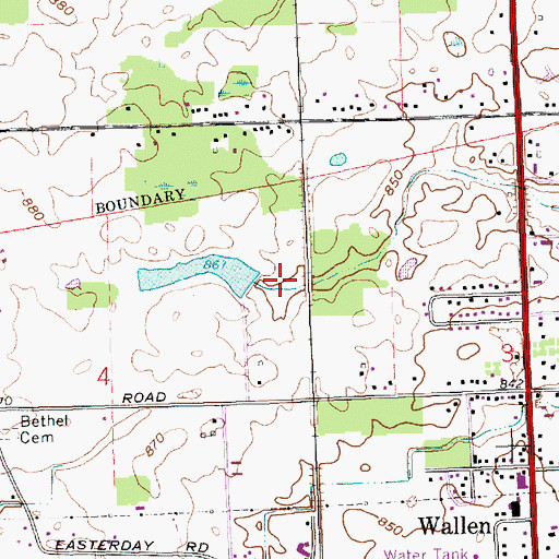 Topographic Map of Daus Addition Lake Dam, IN
