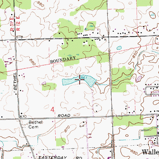 Topographic Map of Daus Addition Lake, IN