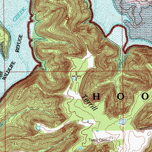 Topographic Map of Warren Lake, IN