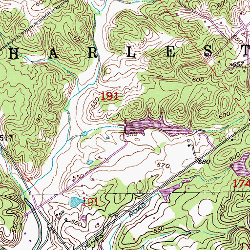 Topographic Map of Jack Pine Park Lake Dam, IN
