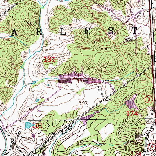Topographic Map of Jack Pine Park Lake, IN