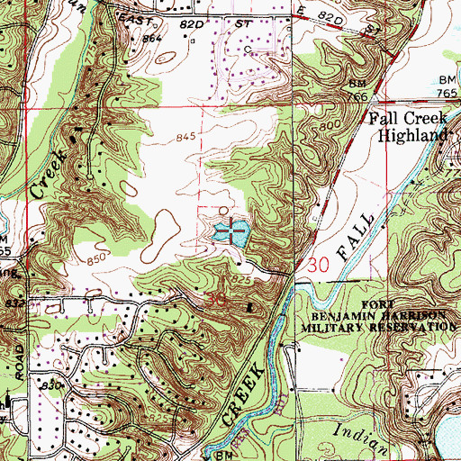 Topographic Map of Lux Lake, IN