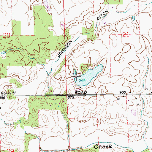 Topographic Map of Taylor Lake Dam, IN