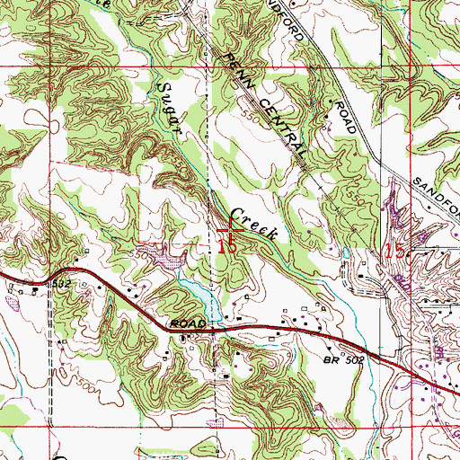 Topographic Map of Kieweg Lake Dam, IN