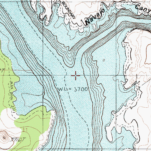 Topographic Map of Navajo Canyon, AZ