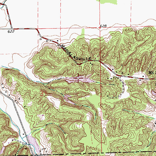 Topographic Map of Stockton Lake, IN