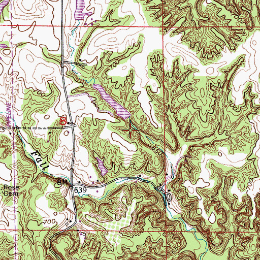 Topographic Map of Dugan Lake Dam, IN
