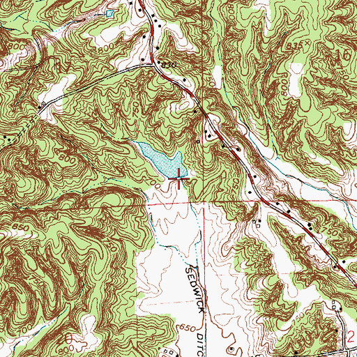 Topographic Map of Parker Lake Dam, IN