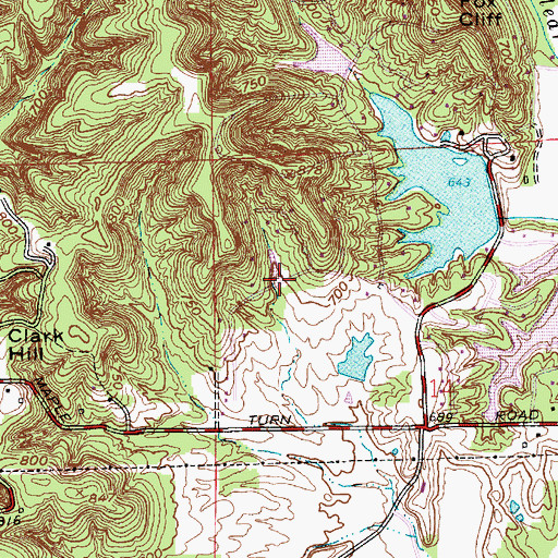 Topographic Map of Durham Drive Lake Dam, IN