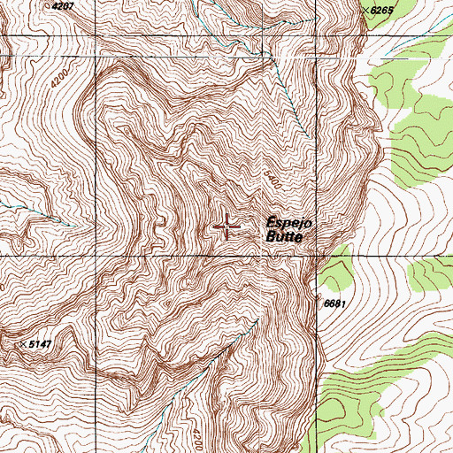 Topographic Map of Espejo Butte, AZ