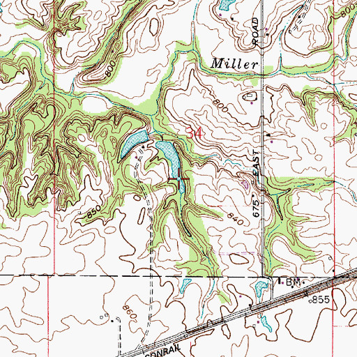 Topographic Map of Banks Lake Dam, IN