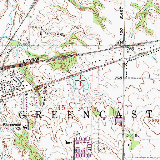 Topographic Map of Albin Pond, IN