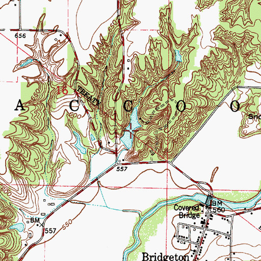 Topographic Map of Case Lake, IN