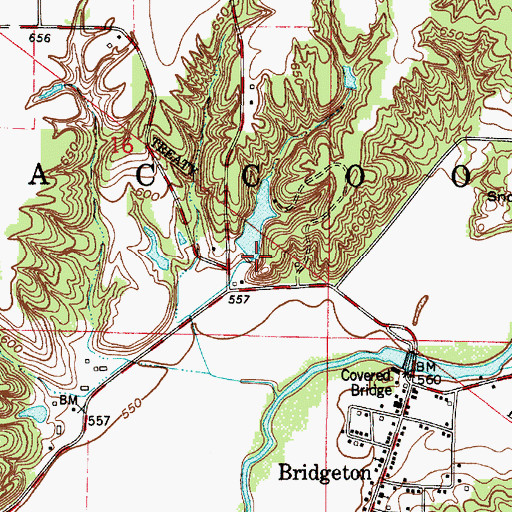 Topographic Map of Aitken Lake Dam, IN