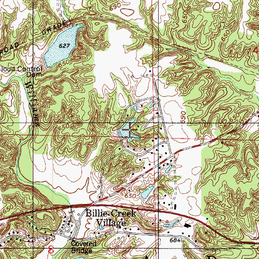 Topographic Map of Lakeview Estates Lake, IN