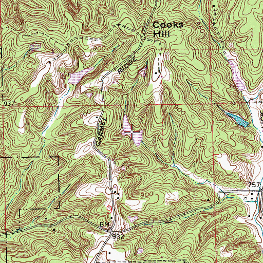 Topographic Map of Kelly Lake, IN