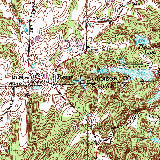 Topographic Map of Roger Young Lake, IN