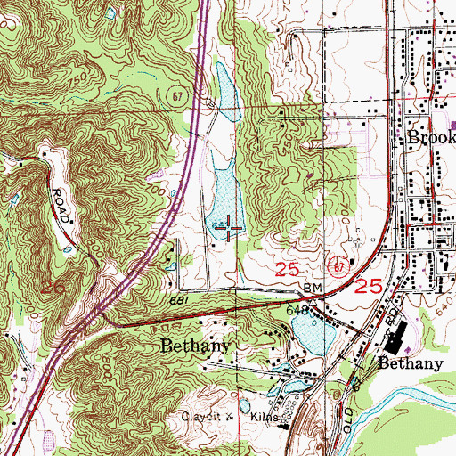 Topographic Map of Cox Lake Dam, IN