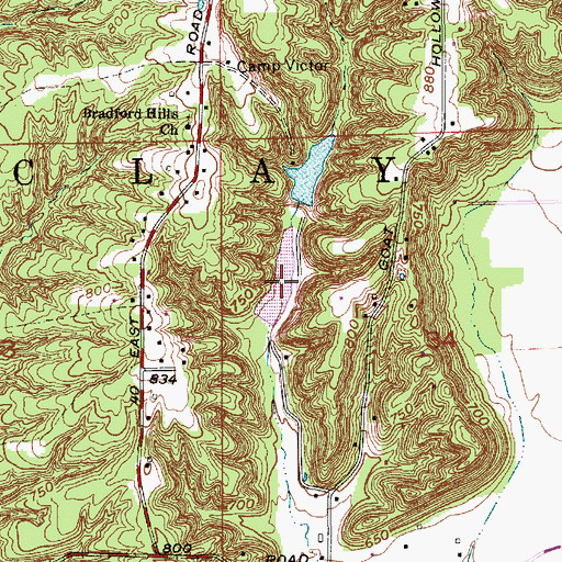 Topographic Map of Arnold Lake, IN