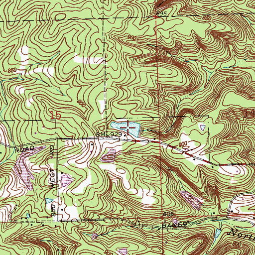 Topographic Map of Thompson Lake, IN