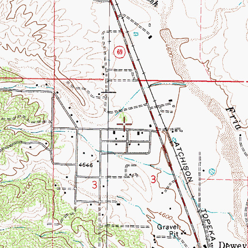 Topographic Map of Dewey Post Office, AZ