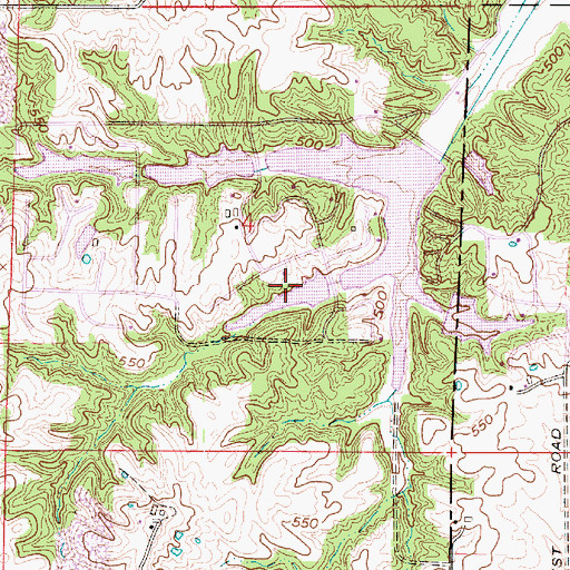 Topographic Map of Lake Edward Dam, IN