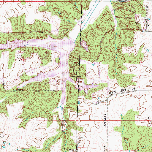 Topographic Map of Lake William Dam, IN