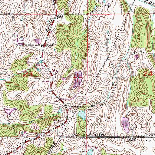 Topographic Map of Larry Hopf Lake, IN