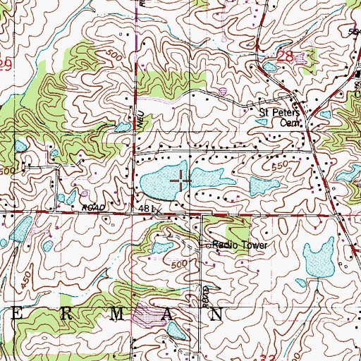 Topographic Map of North Estates Lake, IN