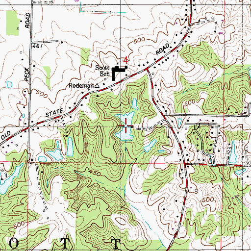 Topographic Map of Morgan Lake, IN