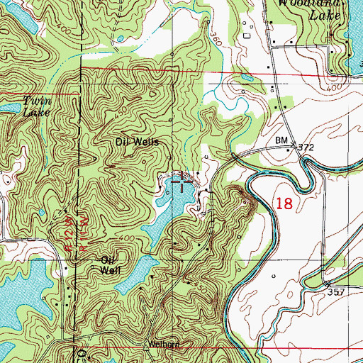 Topographic Map of William Hamilton Lake Dam, IN