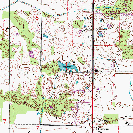 Topographic Map of Miller Lake, IN