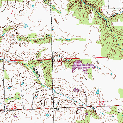 Topographic Map of Gaylord Stark Lake, IN