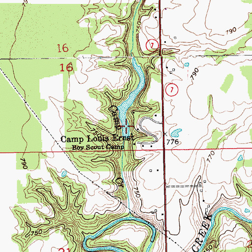 Topographic Map of Miller Lake, IN