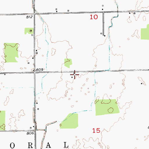 Topographic Map of Stucker Fork Structure Number 15, IN