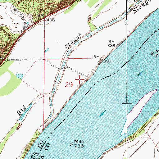 Topographic Map of Andersons Ferry (historical), IN