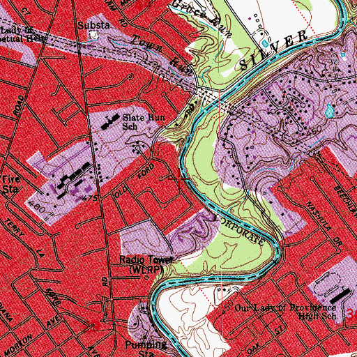 Topographic Map of Copperas Banks (historical), IN
