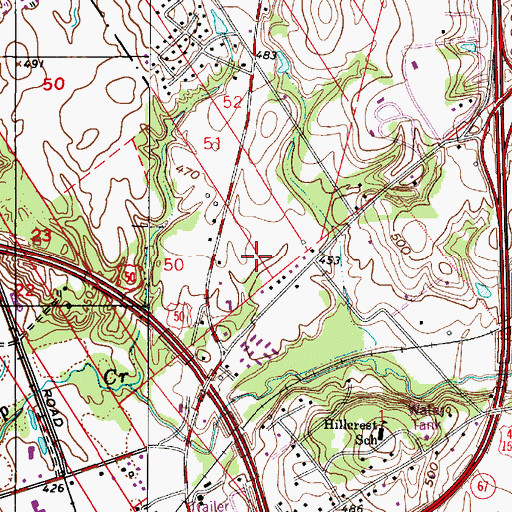 Topographic Map of WRTB-FM (Vincennes), IN