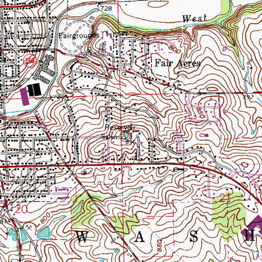 Topographic Map of WSLM-FM, IN
