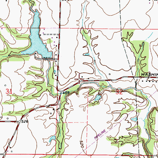 Topographic Map of WNDI-FM (Sullivan), IN