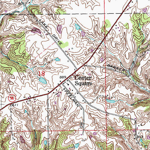 Topographic Map of WAVV-FM (Vevay), IN