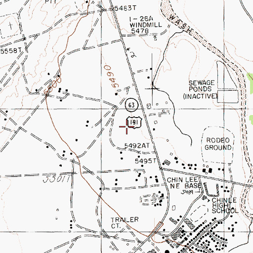 Topographic Map of Chinle Post Office, AZ